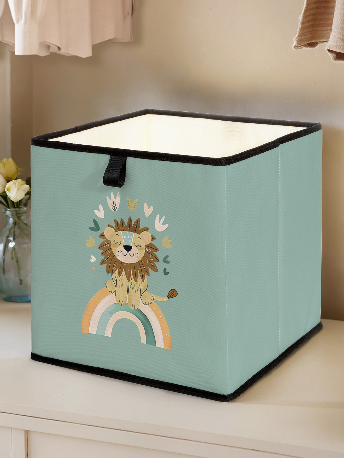 Cute Lion Rainbow Print Foldab - огляд і ціна Baby Products Storage Box