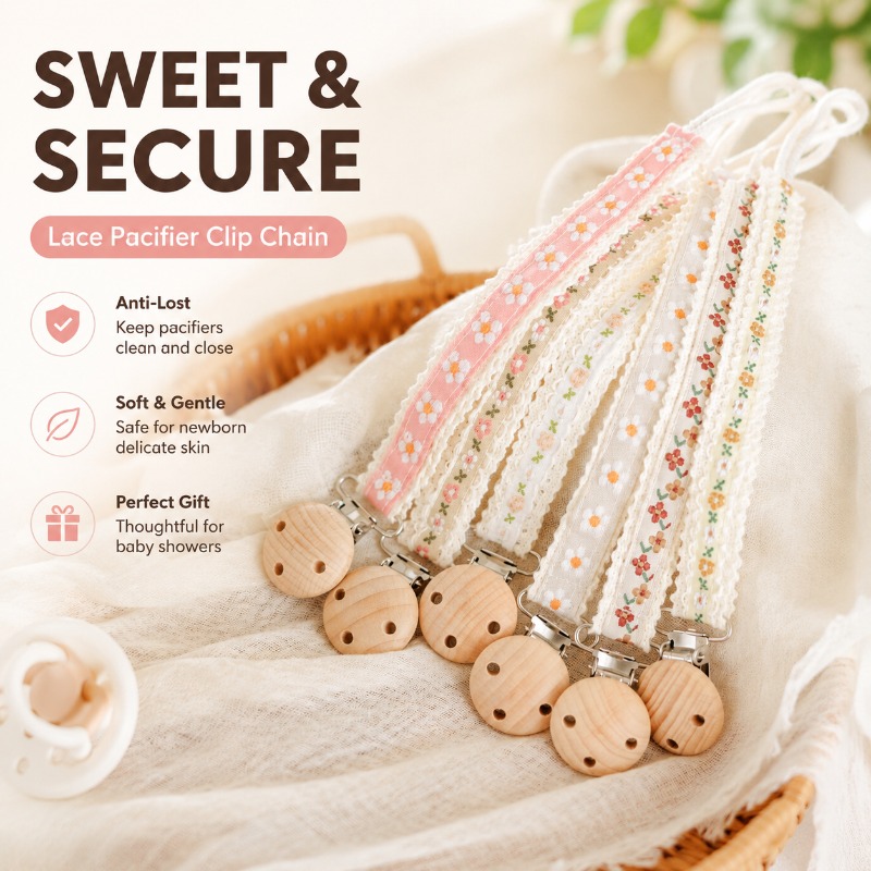 Lace Pacifier Clip Chain for N - огляд і ціна Baby Products For Gift